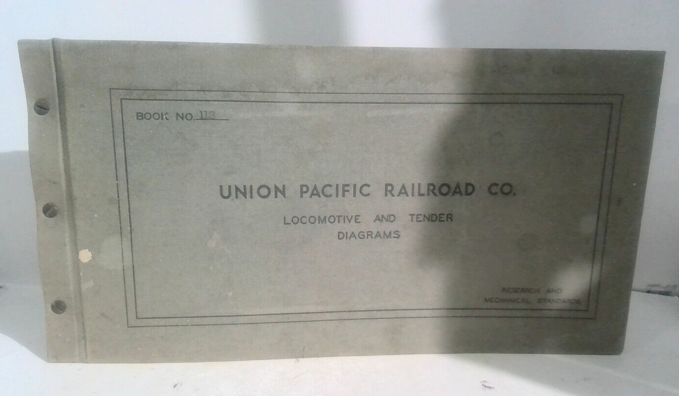 SUPER RARE Union Pacific RR Locomotive Tender Diagrams 1941 Blueprints AMERICANA
