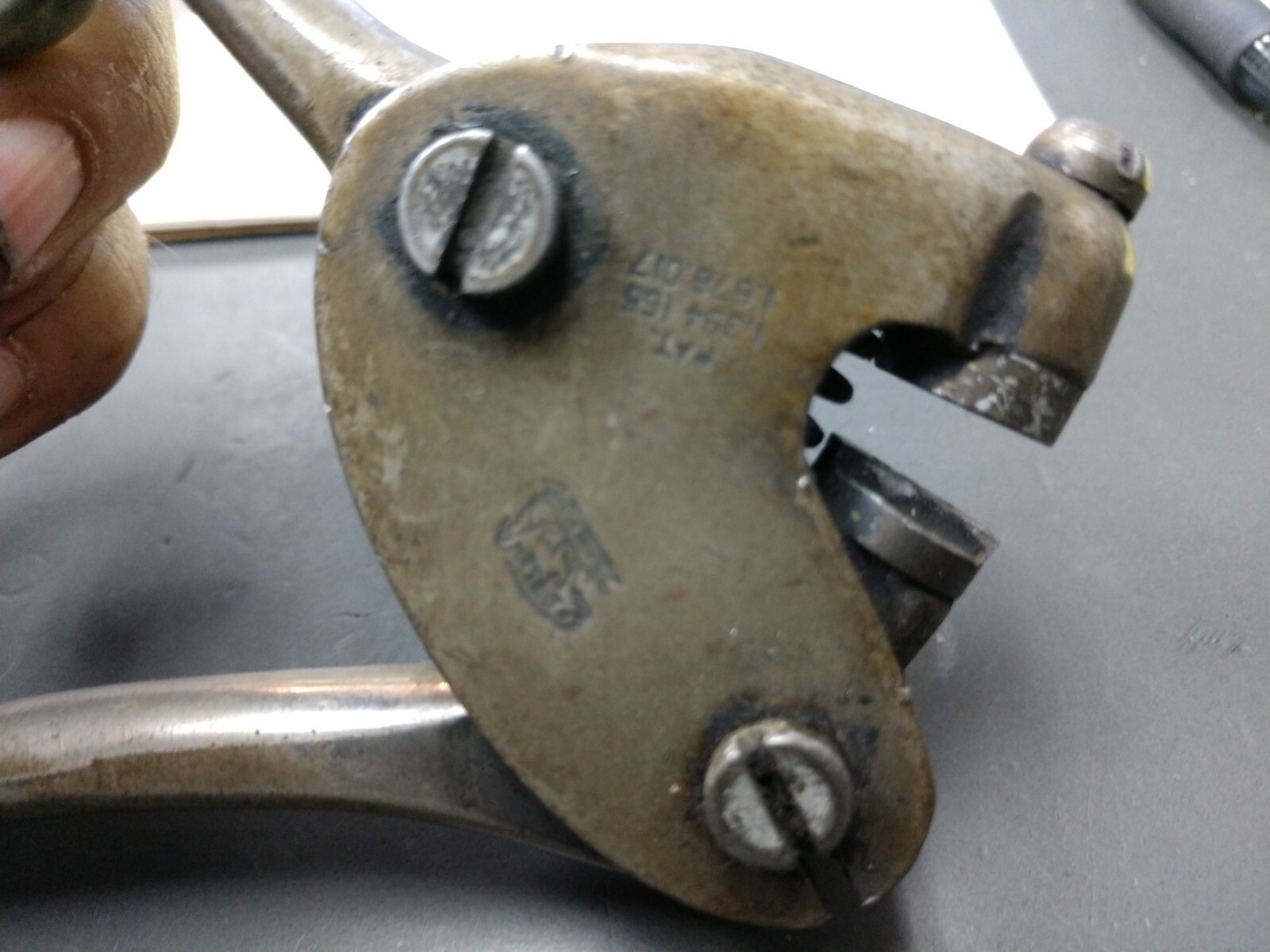Vintage Rare antique Gibson Of Marking Devices hand press stamp