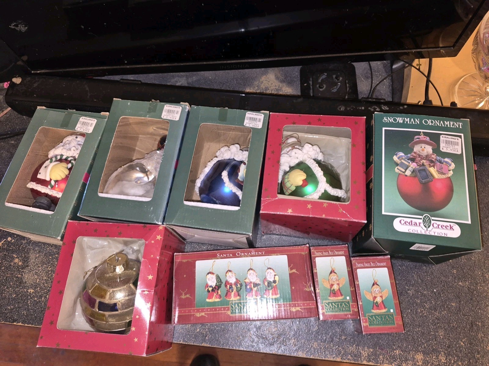 Lot of 12 Vintage Blown Glass Christmas Ornaments Molded Santas & Figural... Lot of 12 Vintage Blown Glass Christmas Ornaments Molded Santas & Figural...