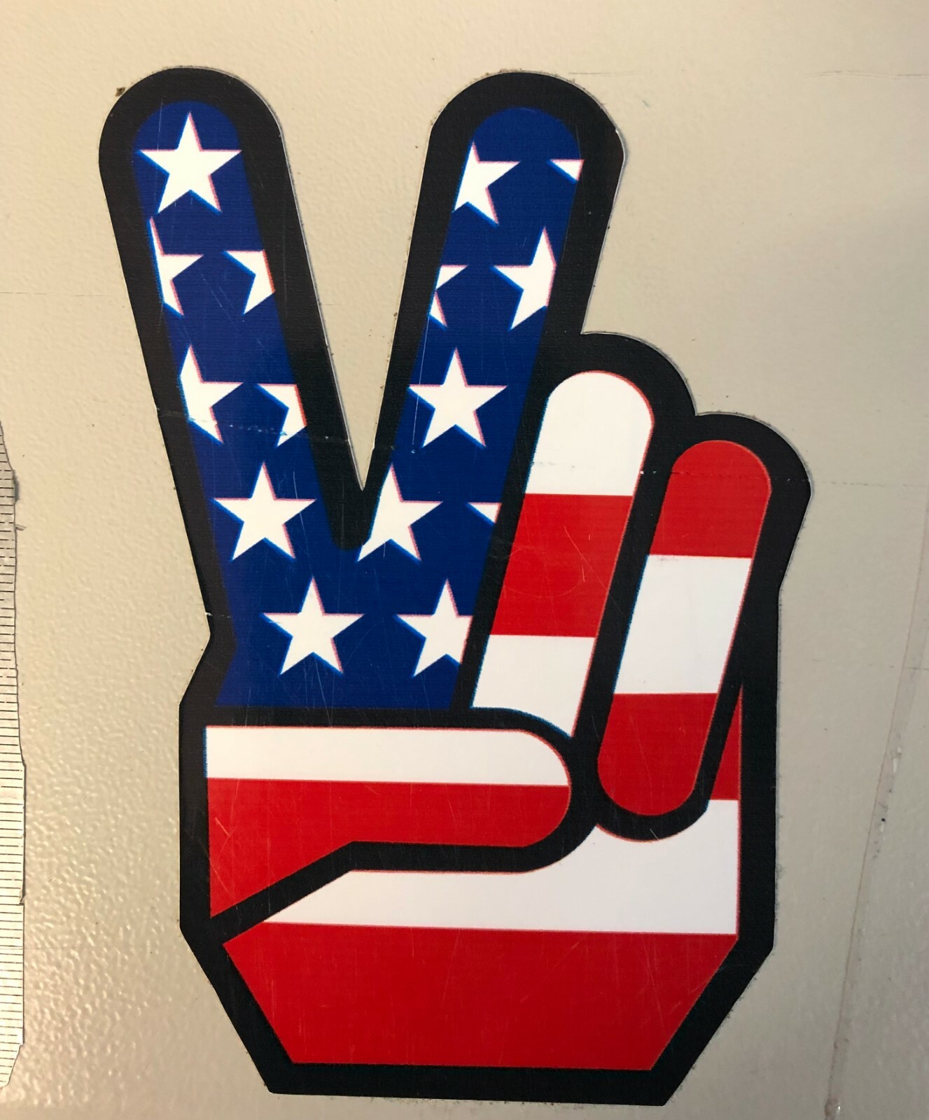 PEACE SIGN AMERICAN FLAG BUMPER STICKER LAPTOP STICKER TOOLBOX STICKER 
