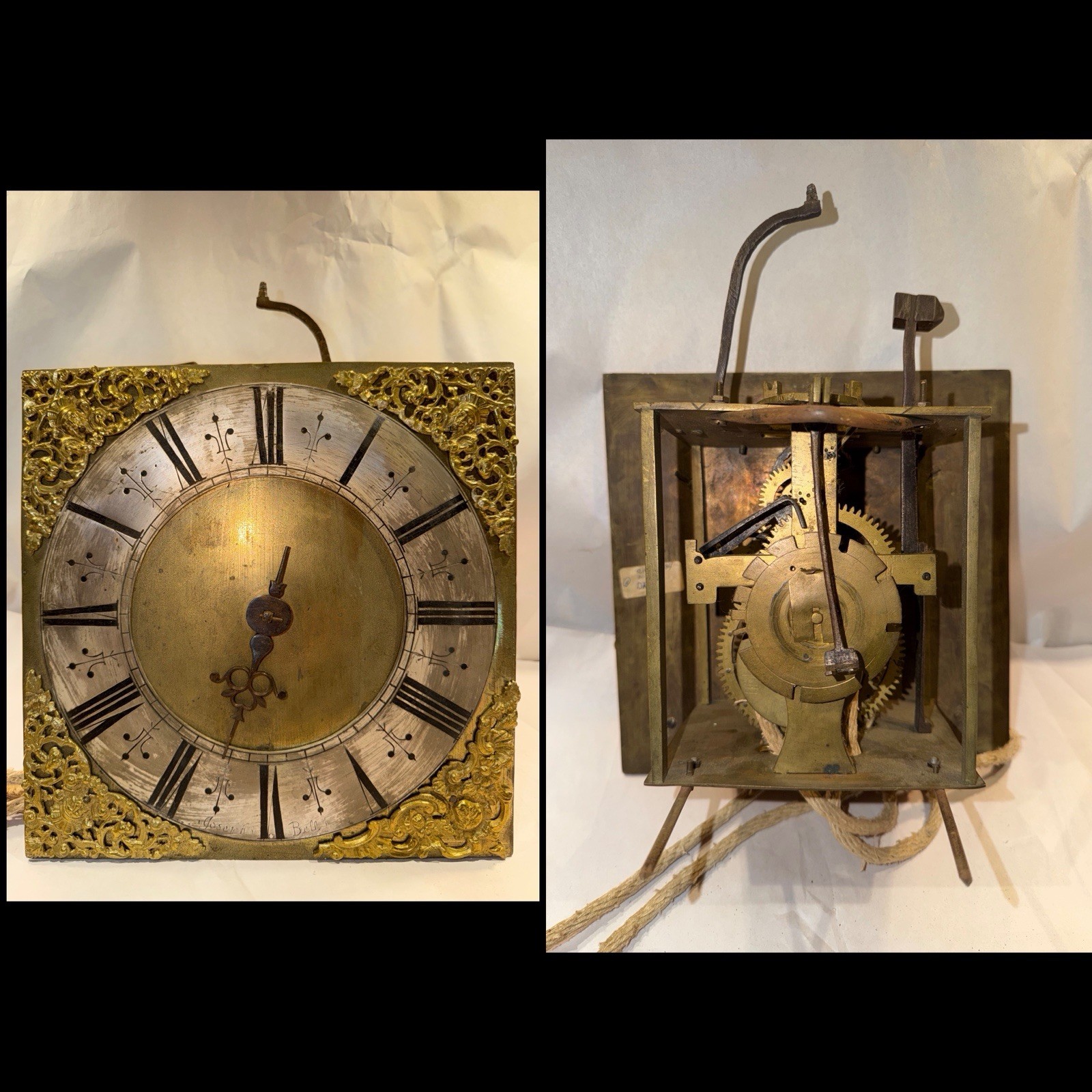 Rare Antique 17th Century English Hook & Spike Wall Clock - Single Hand