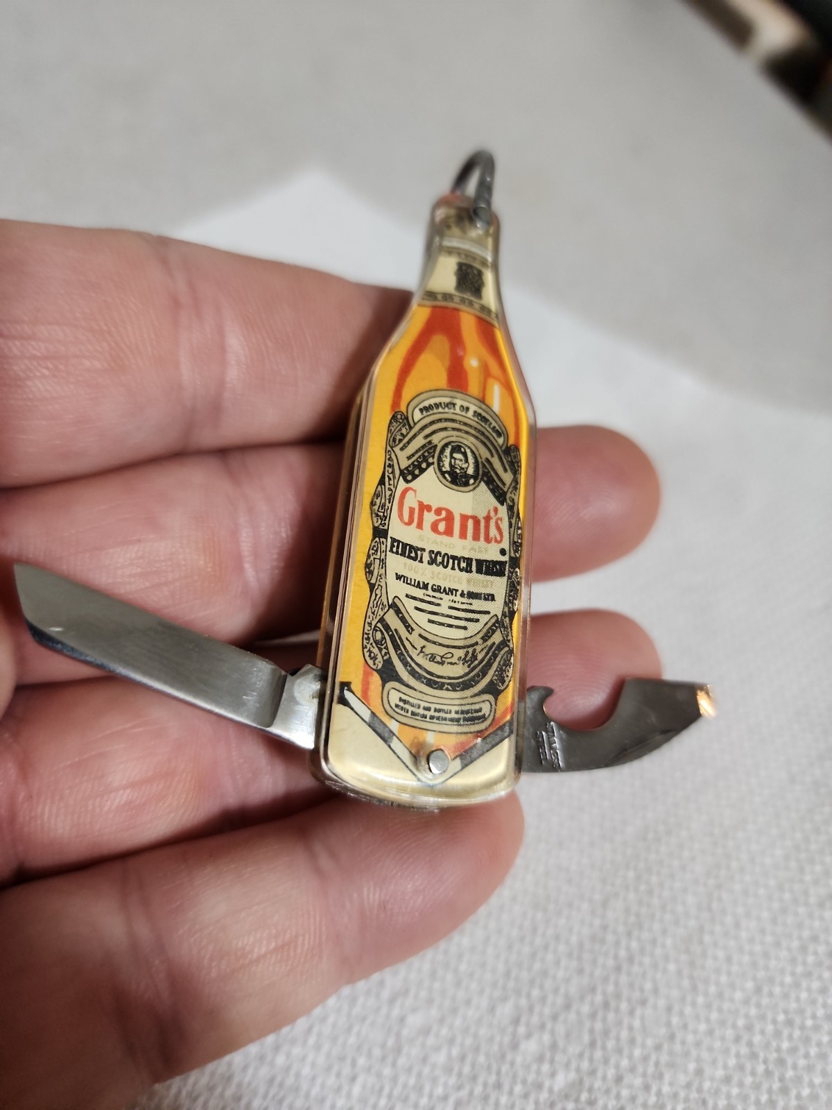 Vtg Grant's Finest Scotch Whiskey Small Pocket Knife / Bottle Opener *NICE*