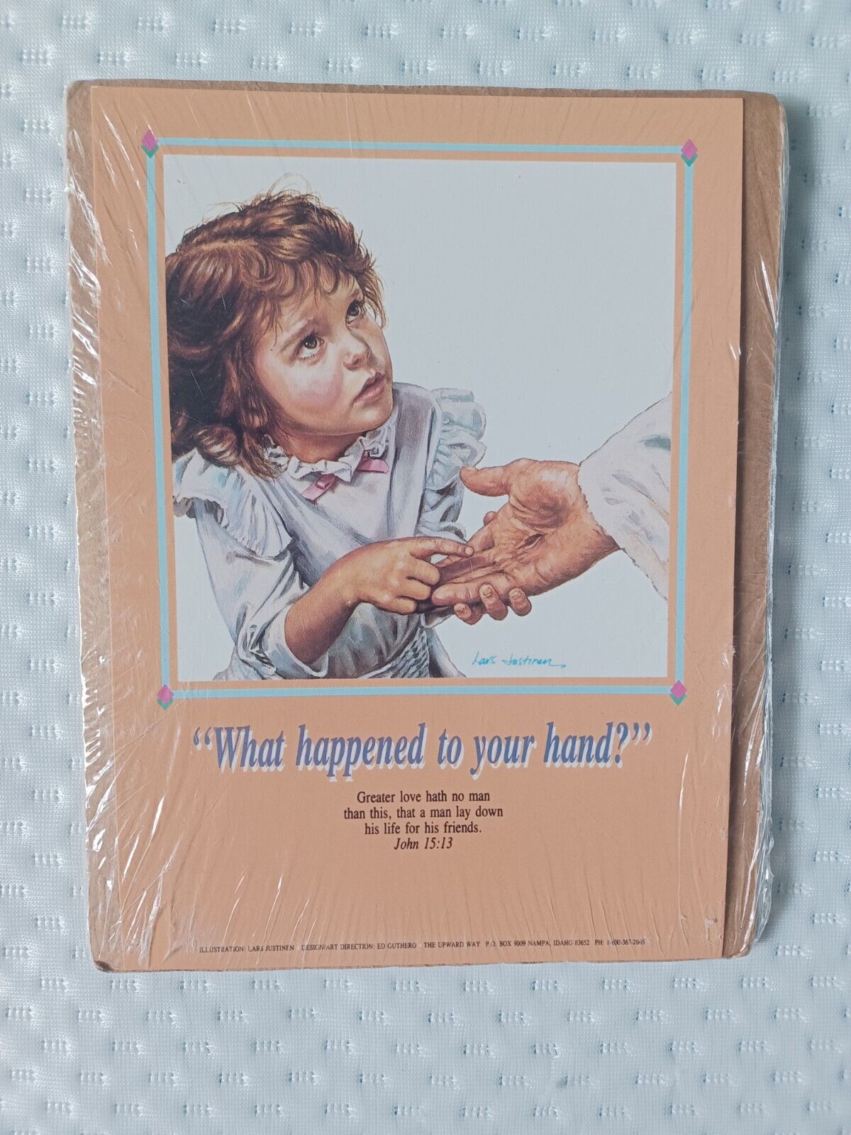 Vintage Print By Lars Justinen \'What Happened To Your Hand\' 5 X 7 New In Pkg