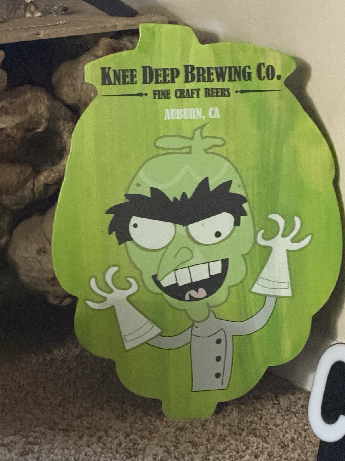 Knee Deep Brewing Wood Sign Hand-Painted