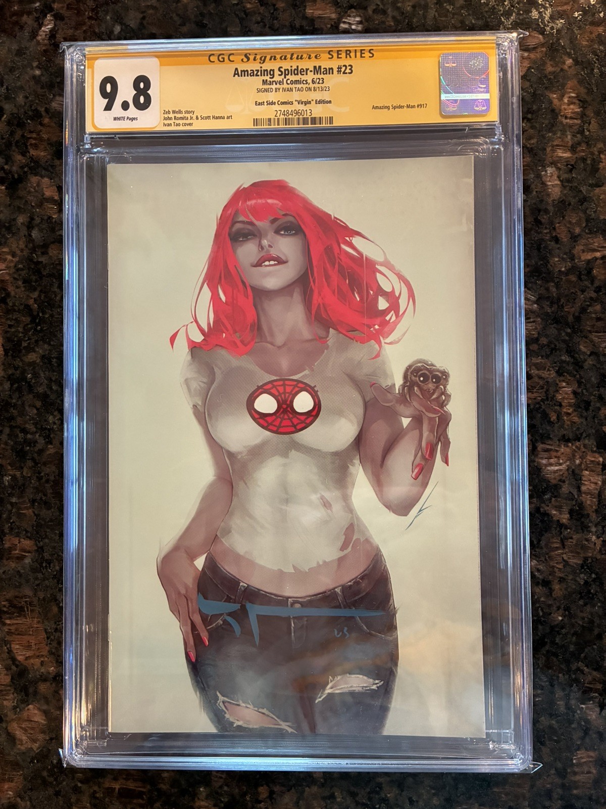 CGC SS 9.8 Amazing Spiderman #29 Virgin Ivan Tao Signed Ltd to 800 #481