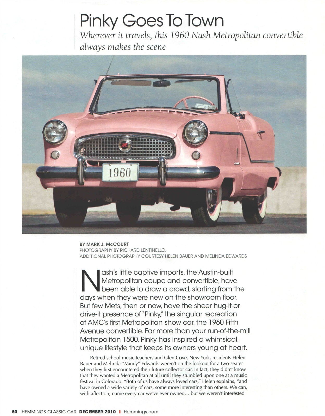 1960 NASH AMC METROPOLITAN FIFTH AVE CONVERTIBLE 4 PG REVIEW RAMBLER 1960 NASH AMC METROPOLITAN FIFTH AVE CONVERTIBLE 4 PG REVIEW RAMBLER
