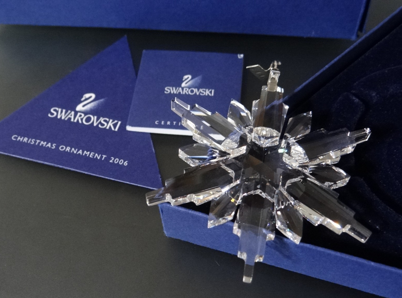 SWAROVSKI Crystal 2006 Snowflake Christmas Ornament COA - see r Ornaments 4 sale