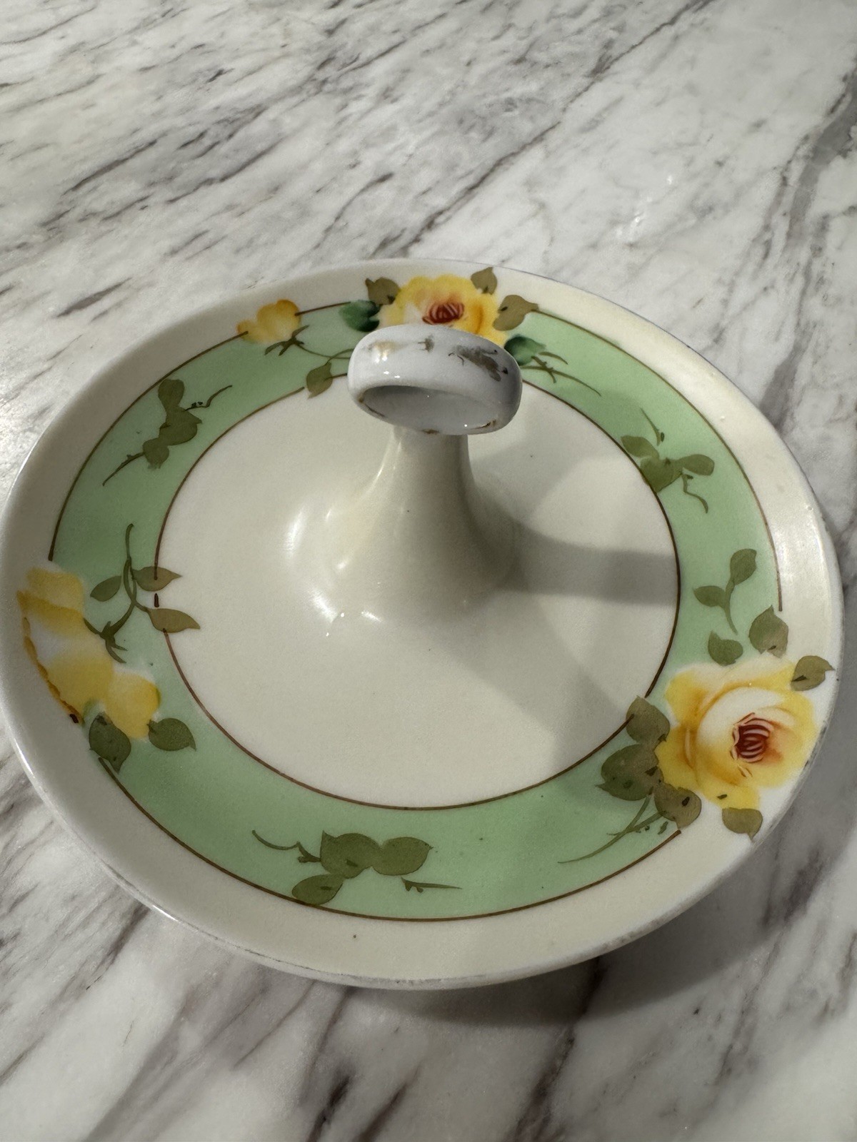 Vtg Midcentury MCM Small Serving Dish, Hand Painted Floral Mieto Japan