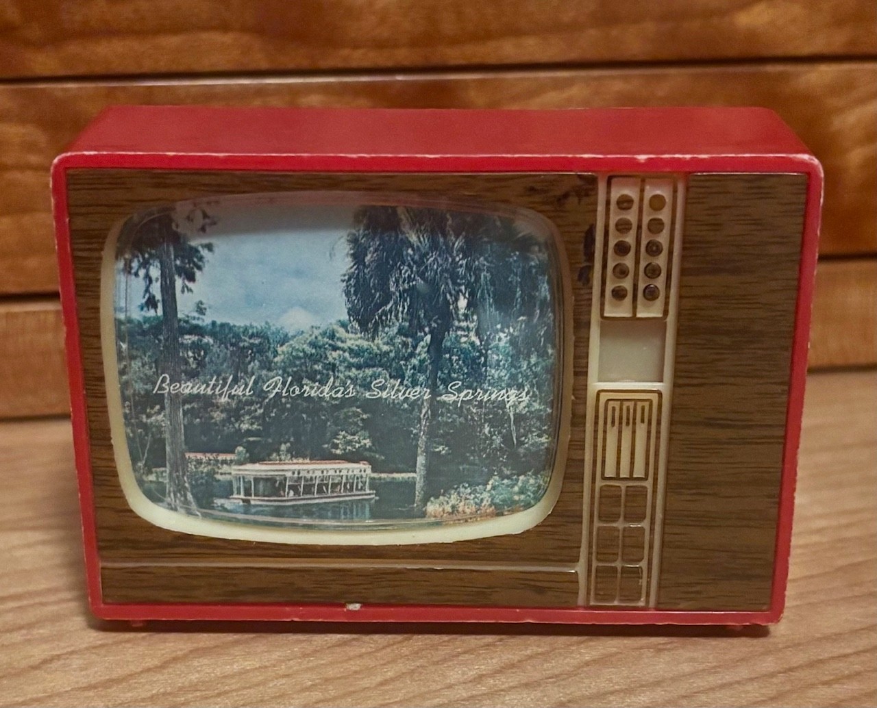 Vintage 1960s Silver Springs Florida Souvenir Mini TV Peep Viewer