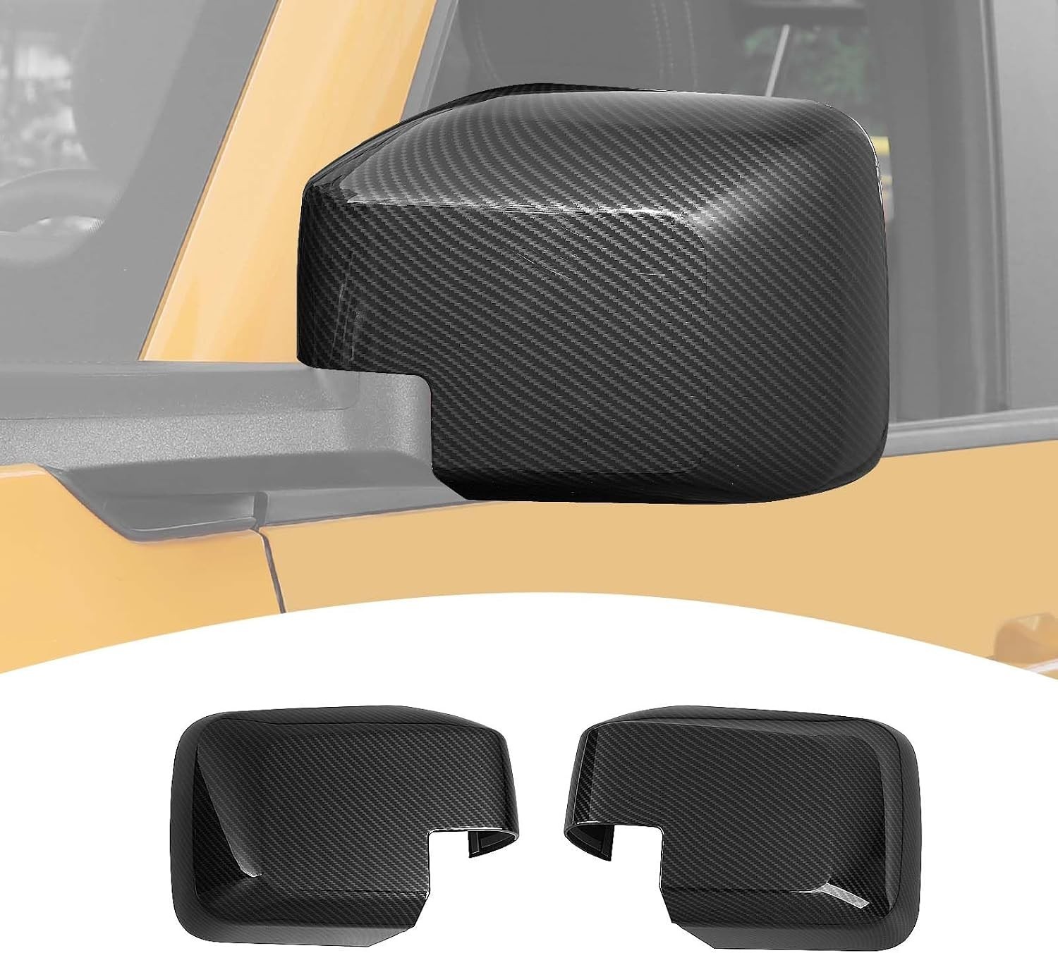 2pcs (for Mirror Without Light & Not for Sport) Bronco Side Mirror Cover Trim...