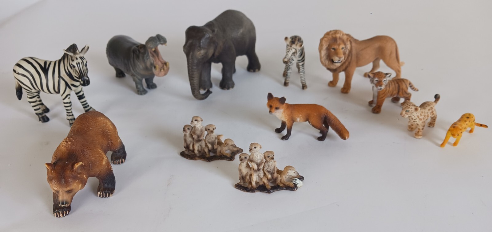 Lof Of 12 Schleich Safari Animals+ Others, Elephant, Lions, Monkeys, Bear, Lof Of 12 Schleich Safari Animals+ Others, Elephant, Lions, Monkeys, Bear,