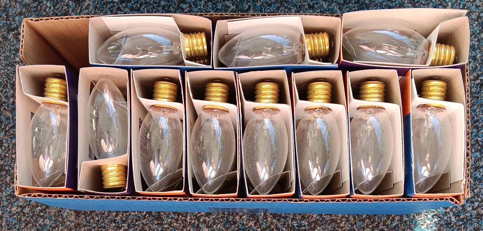 Lot Of 10 Packs 4 Replacement C9 Bulbs Clear 120 Volt Indoor Outdoor Use