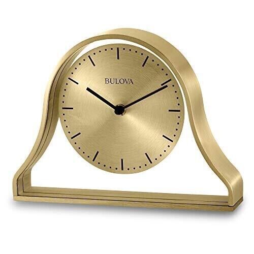 Bulova B1863 Bonita Tabletop Clock Brushed Brass