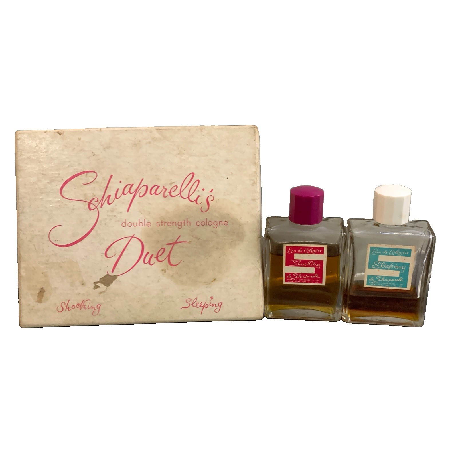 Vintage Schiaparelli Duet Shocking Sleeping 1940s 1950s MCM Schiaparelli\'s Box