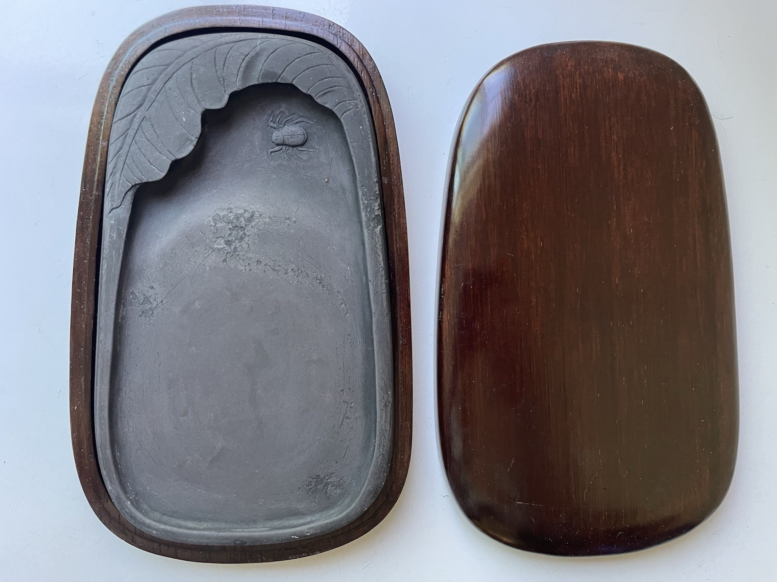 Old Chinese Carved Duan Inkstone Old Chinese Carved Duan Inkstone