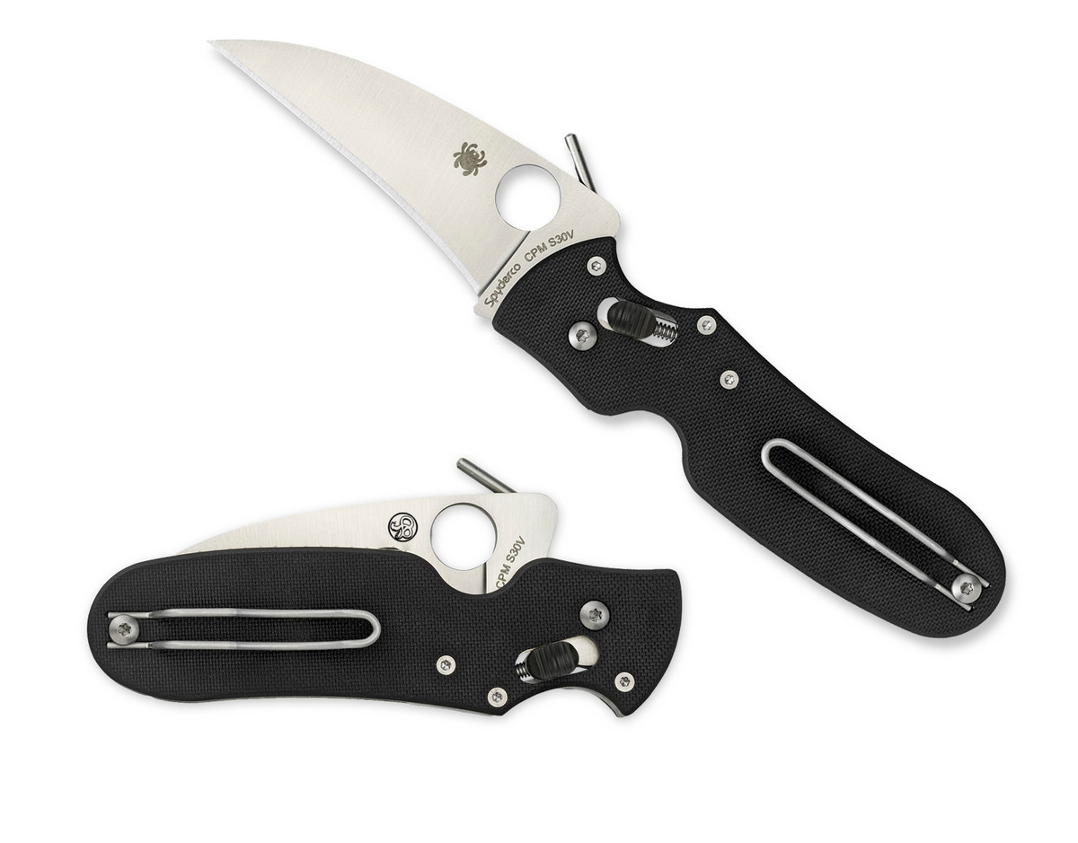 Spyderco Knives P\'Kal Ball Lock Black G-10 S30V C103GP Stainless Pocket Knife