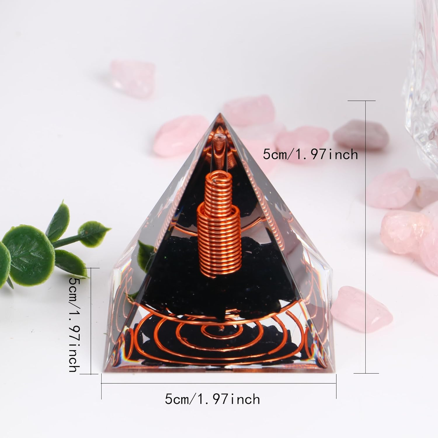 Handmade Orgonite Pyramid Orgone Obsidian Gravel Copper Wire Healing Crystal USA Handmade Orgonite Pyramid Orgone Obsidian Gravel Copper Wire Healing Crystal USA