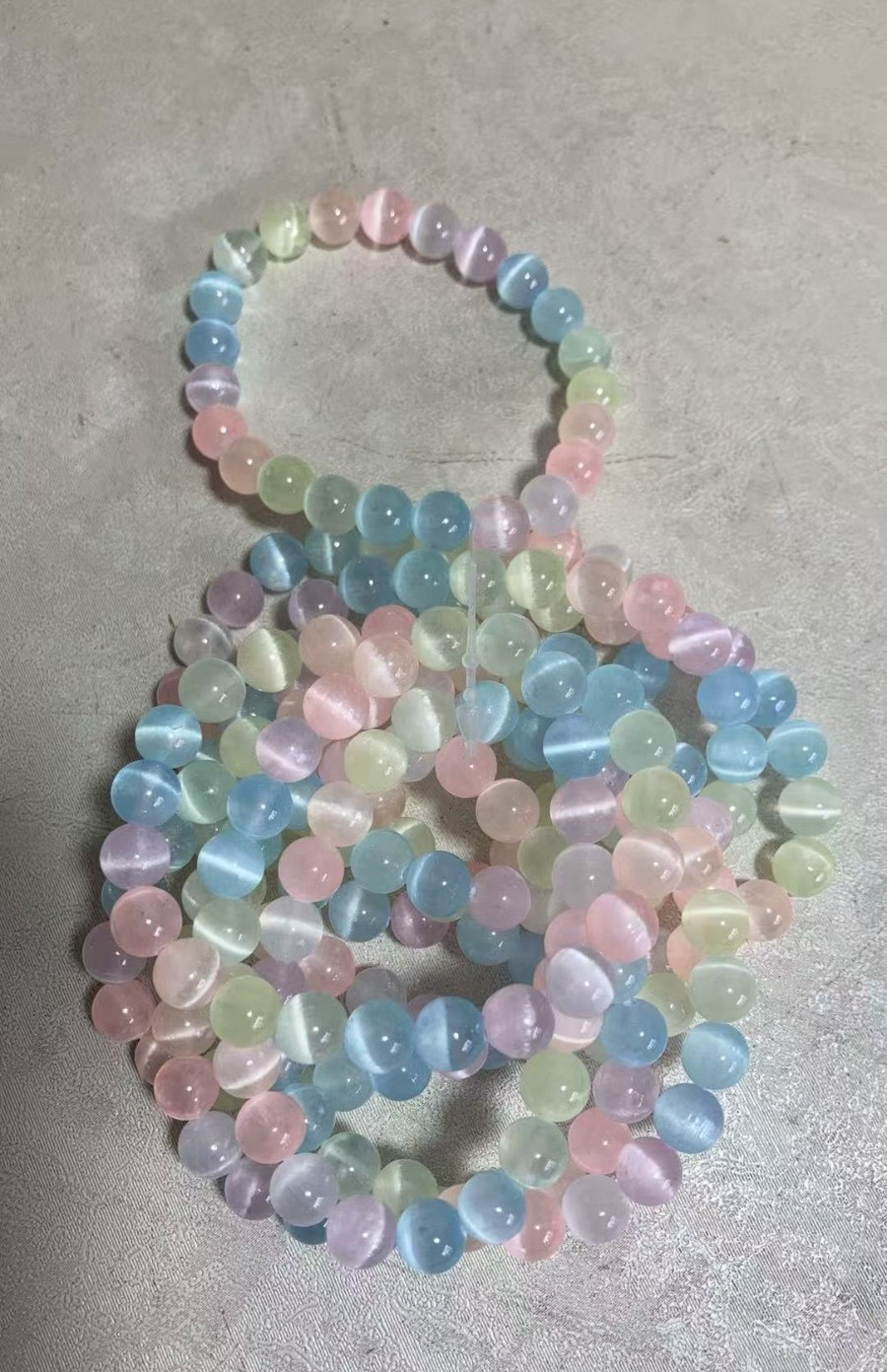10pcs 8mm Natural colorful  selenite  bracelets beads