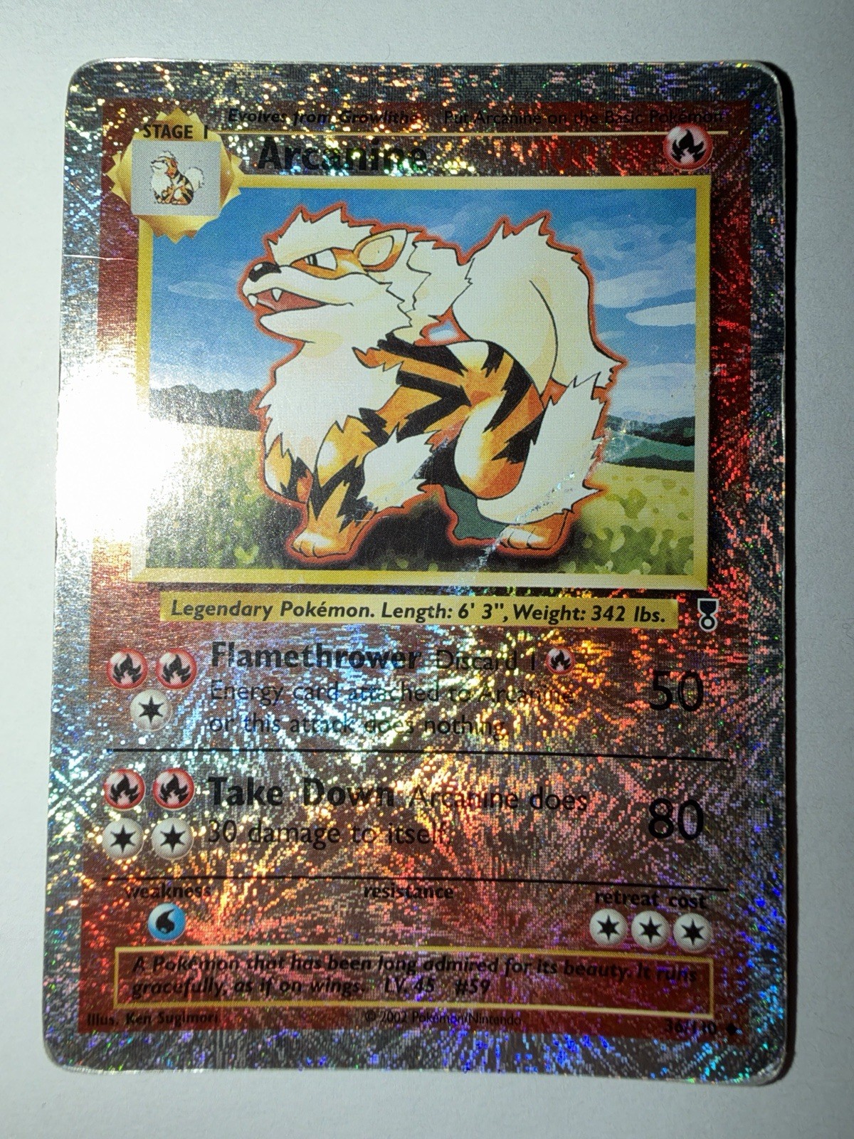 Arcanine Reverse Holo Uncommon Legendary Collection 036/110 