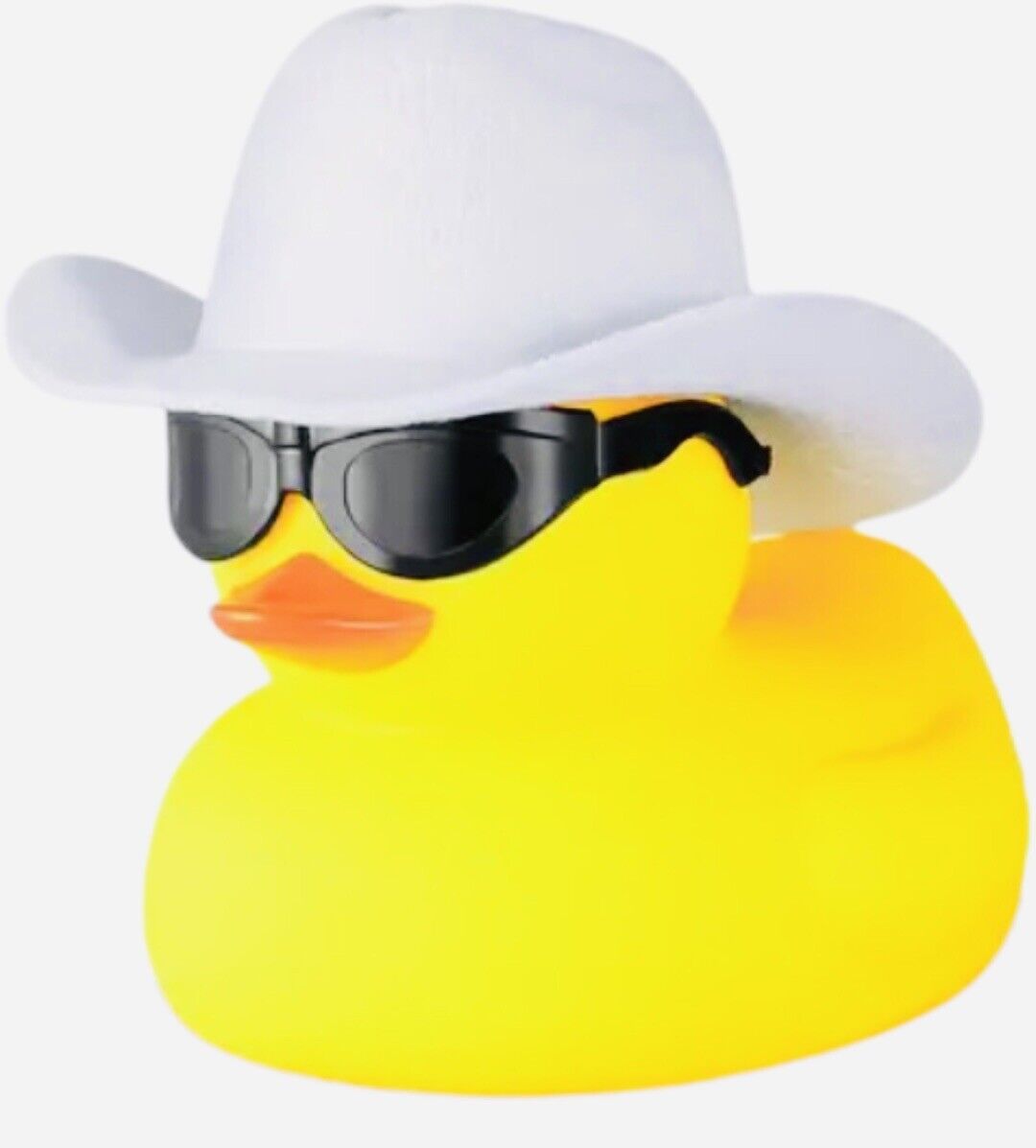 Large Cowboy Rubber Duck with Cowboy Hat & Sunglasses, Collectible Yellow Duck