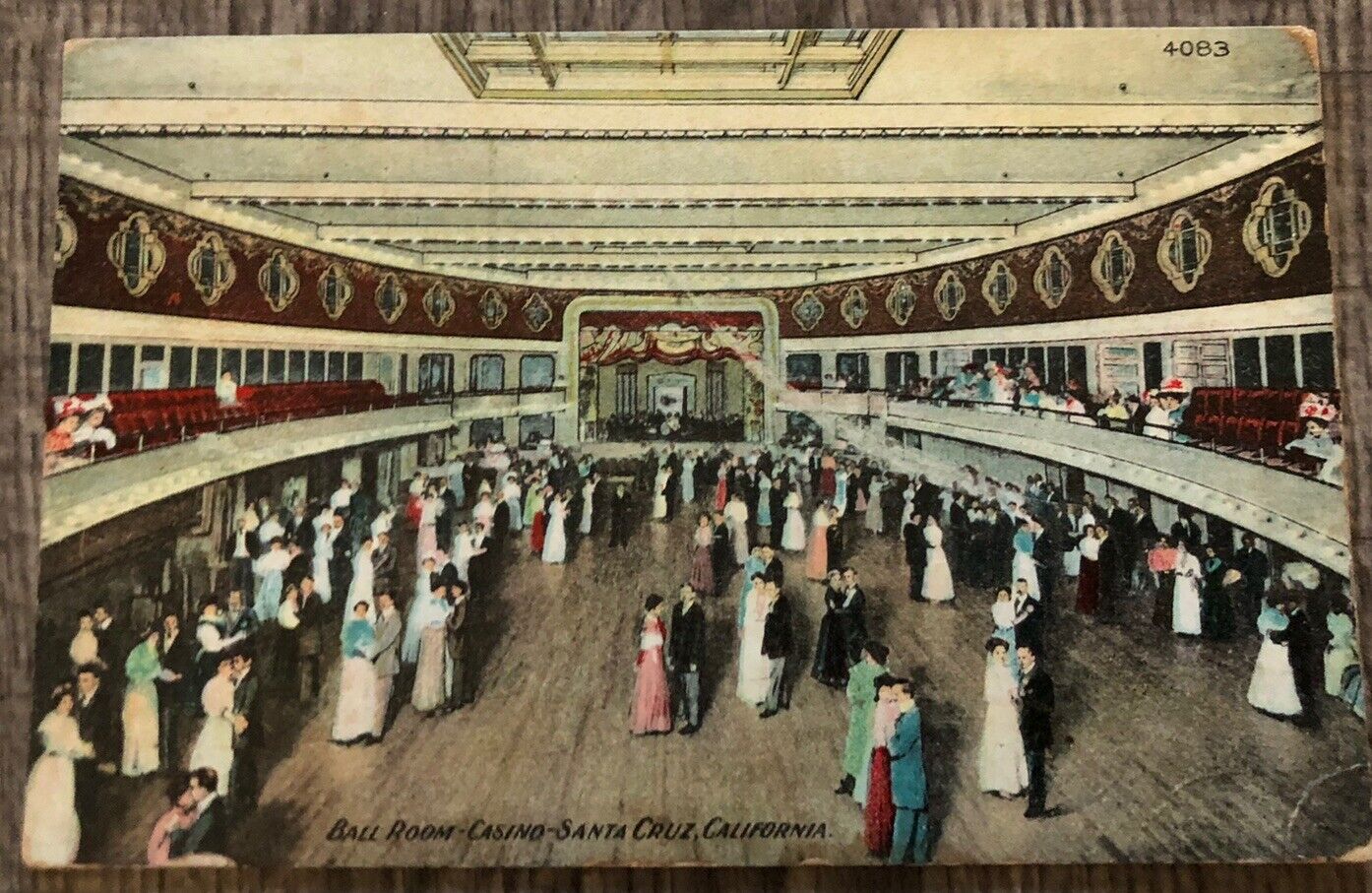 Casino Ballroom Interior Santa Cruz Ca California Vintage Postcard LL88