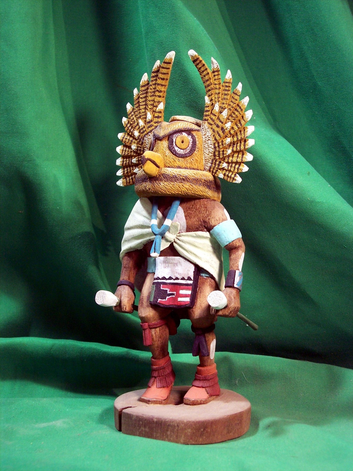 Hopi Kachina Doll -Aya, the Rattle Kachina by Philbert Poleyestewa - Beautiful Hopi Kachina Doll -Aya, the Rattle Kachina by Philbert Poleyestewa - Beautiful