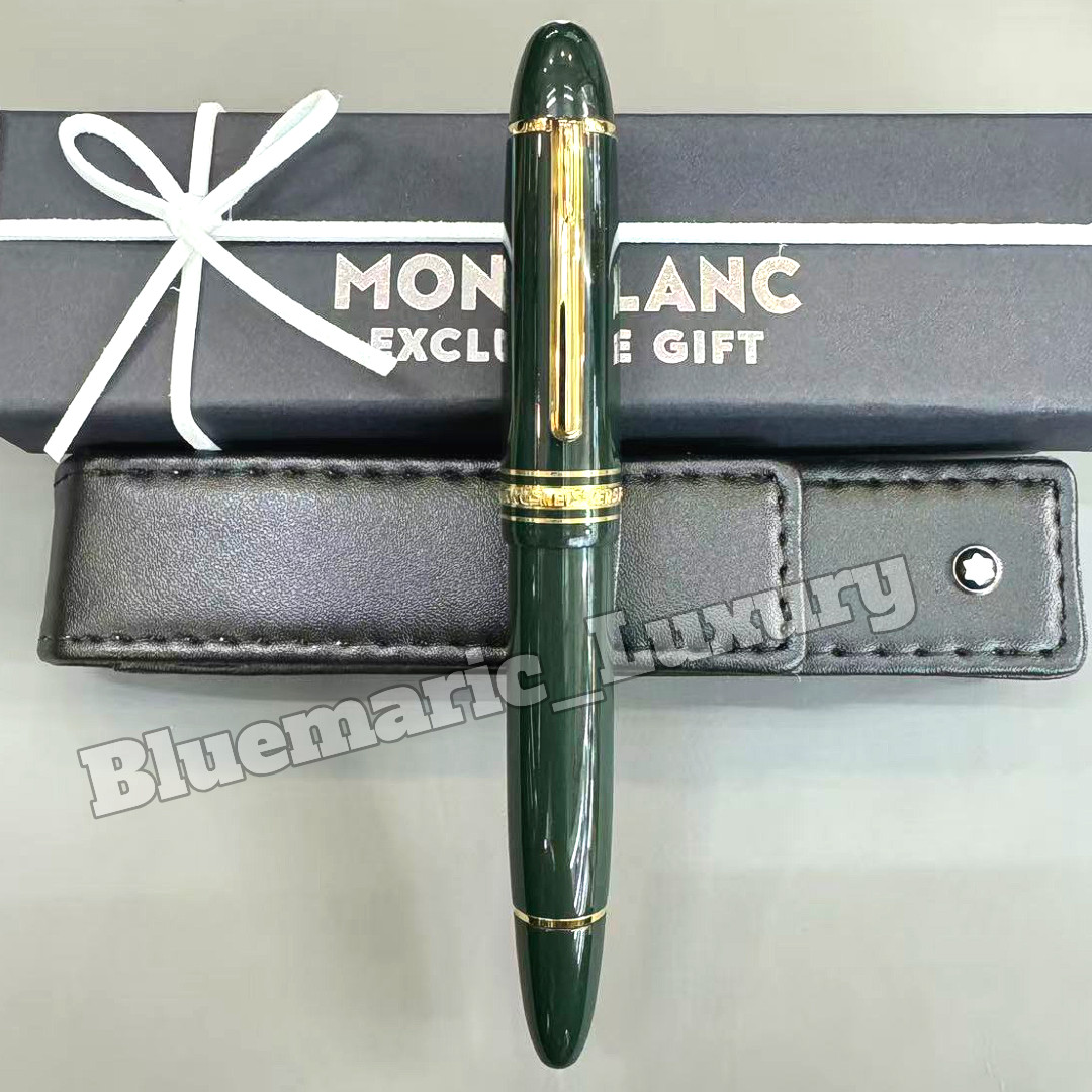 MONTBLANC Meisterstück 149 Green Resin Fountain Pen Gold Trim Rare