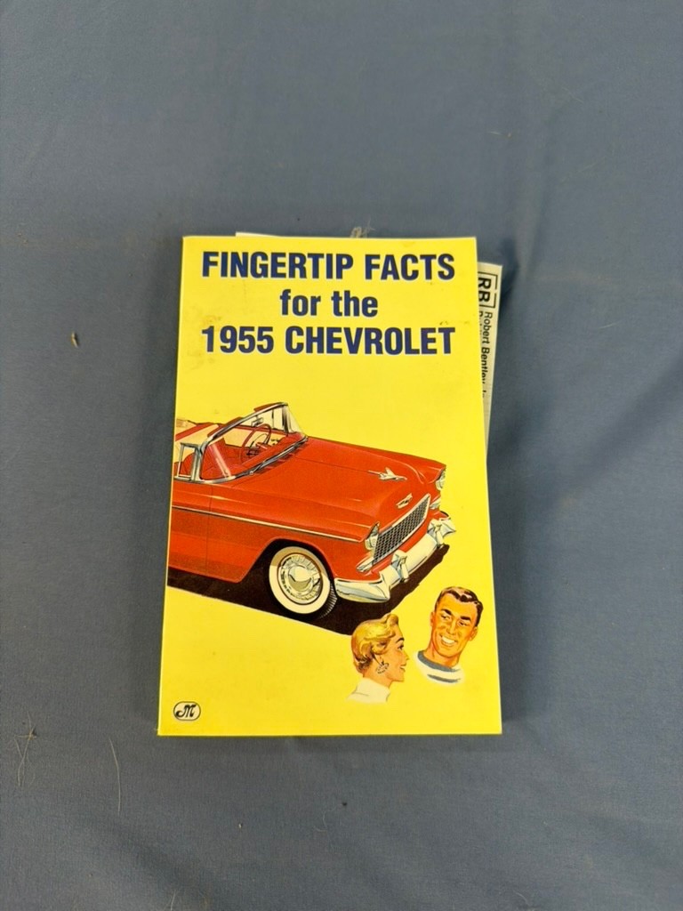 1955 Chevrolet Fingertip Facts Sales Brochure Dealer Reference Book Chevy Bel Ai