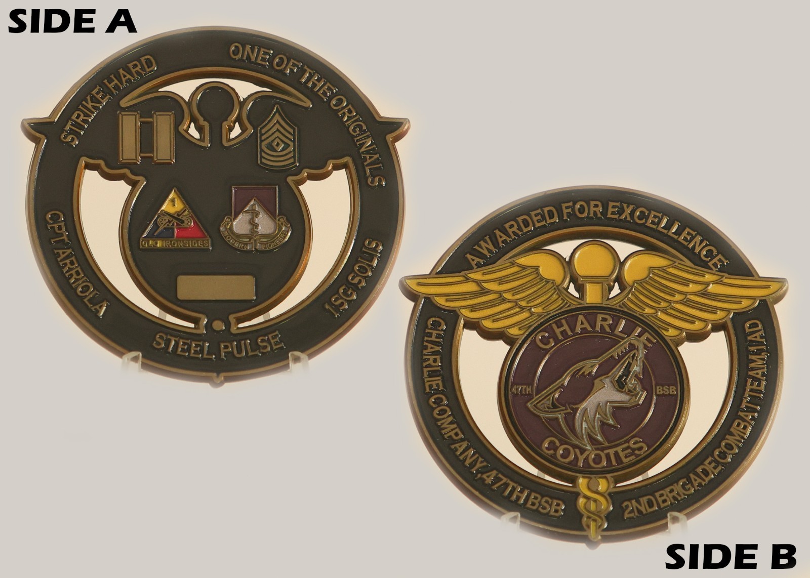 47th BSB Charlie Company Coyotes Steel Pulse Challenge Coin  M#3