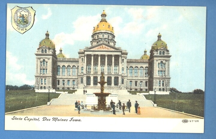 IOWA - DES MOINES, STATE CAPITOL PC 2485