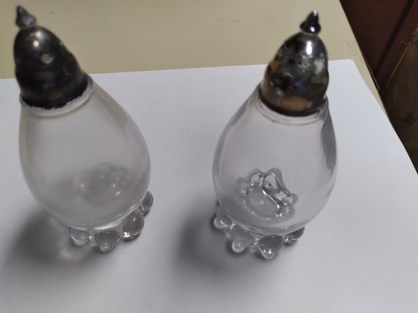 Candlewick Imperial Glass Salt and Pepper Shakers Hand Crafted Glass Vintage