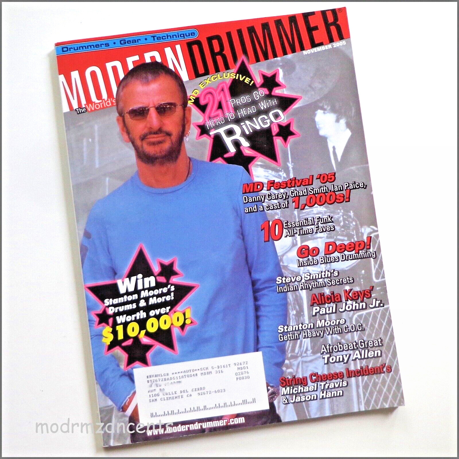 MODERN DRUMMER - Nov 2005 - RINGO STARR - Steve Smith - Stanton Moore