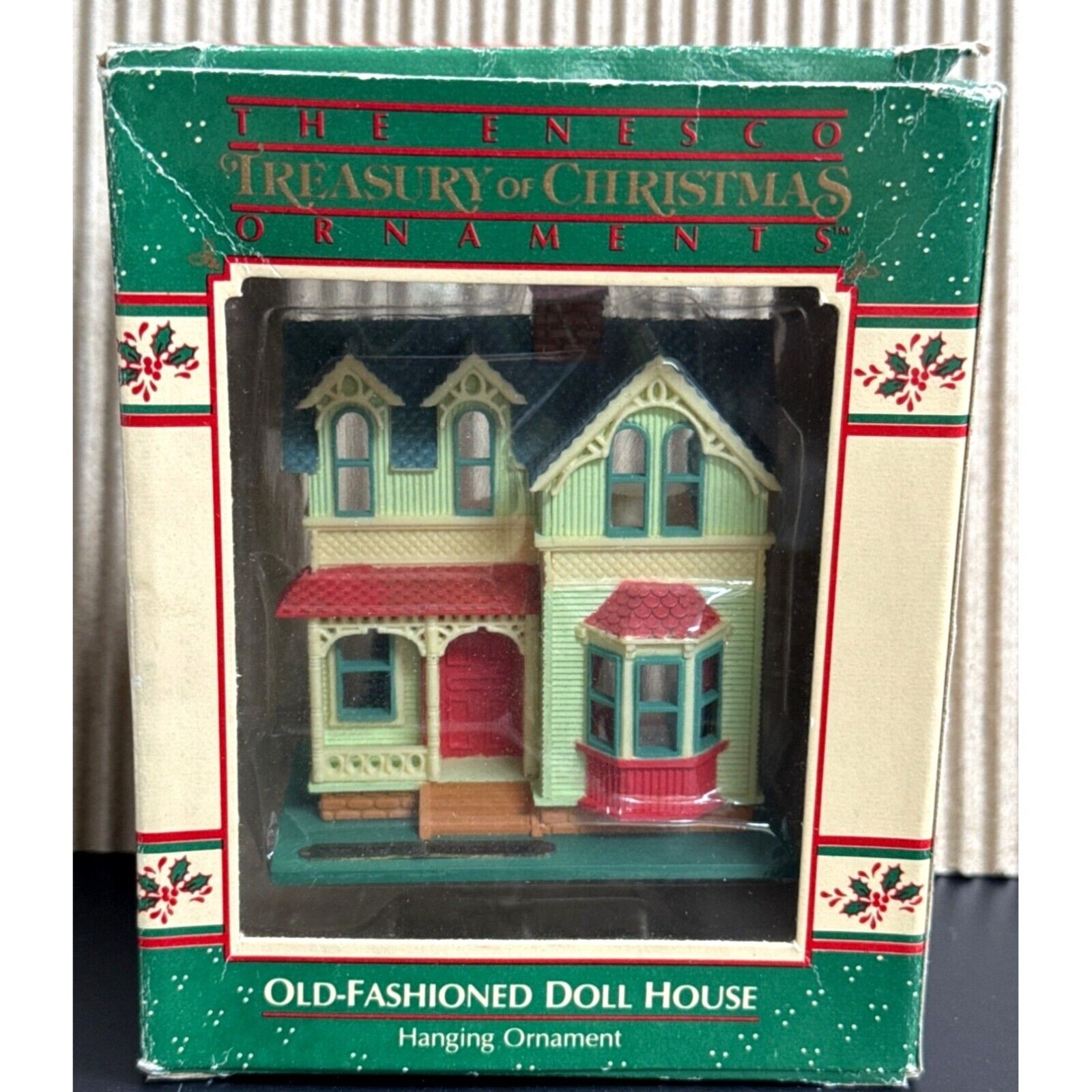 1986 Enesco Old Fashioned Dollhouse Christmas Ornament