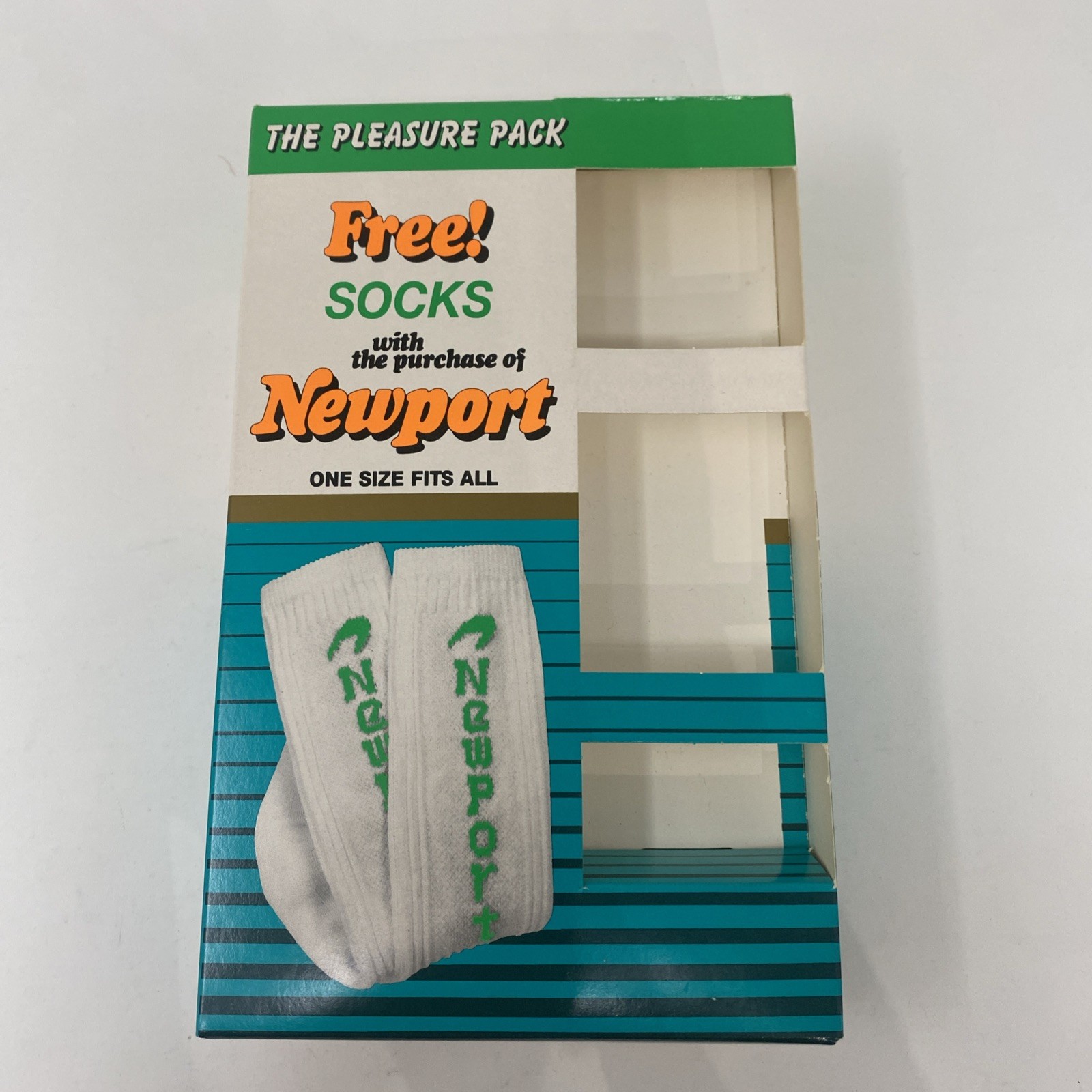 Vintage Newport Cigarette Free Socks With Purchase NEW Legacy No Longer Supplied