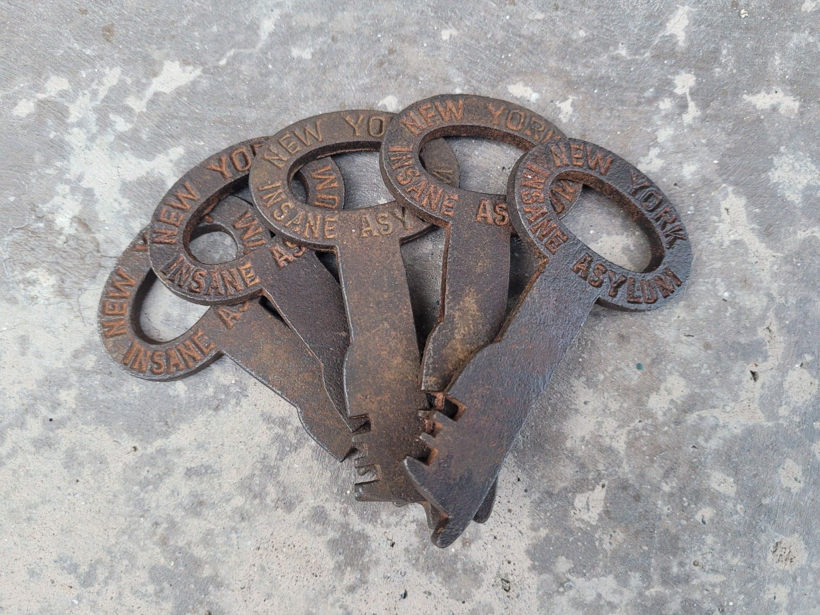 Reproduction 5 Pack New York Insane Asylum Cast Iron Jail Cell 3.5
