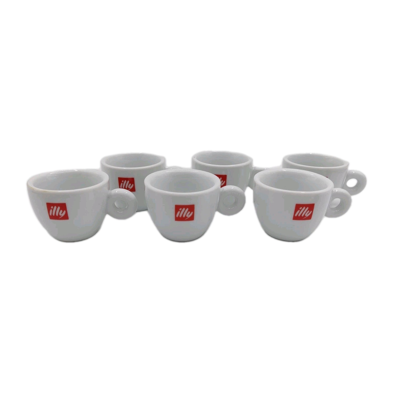 Illy Espresso Cappuccino Coffee Cups Set of 6  2 inch