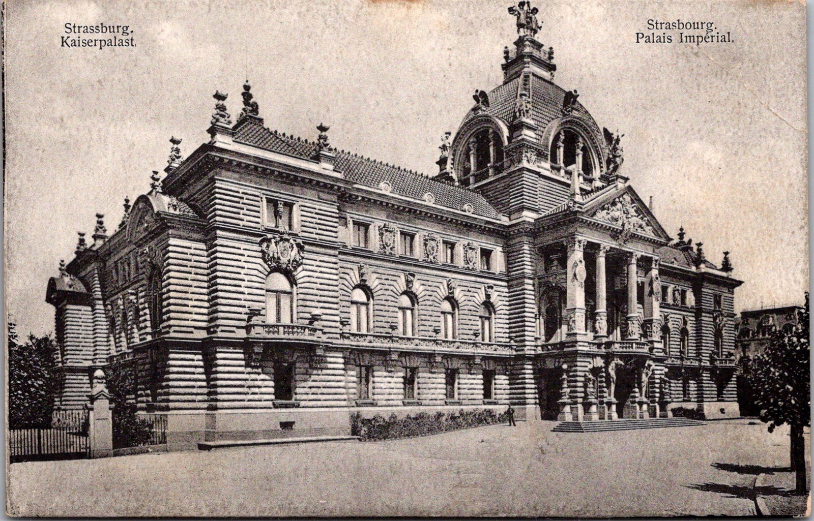 Strasbourg Palais Imperial Historic Architecture Building Vintage Postcard