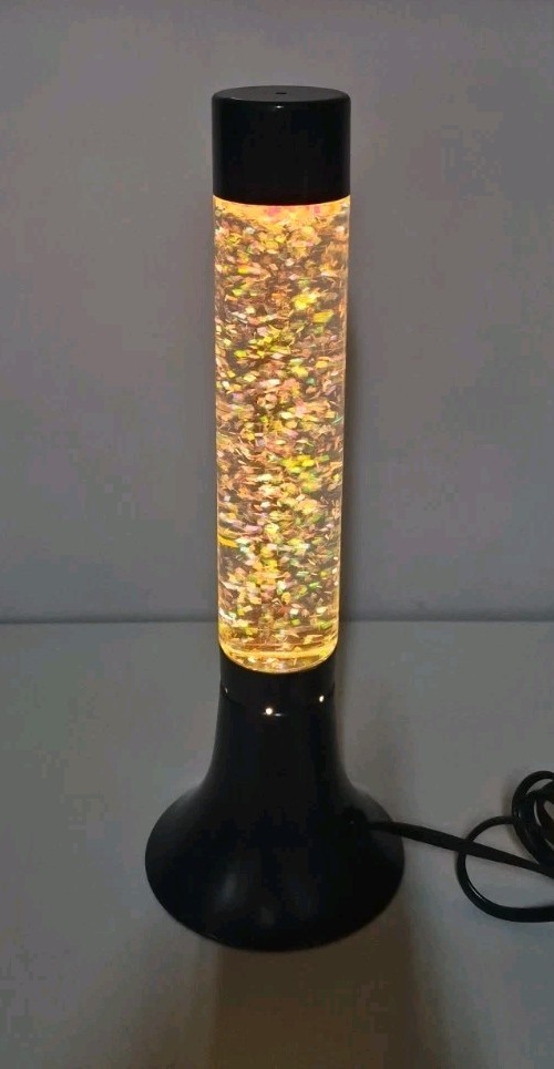 Vintage Oozy Glo Glitter Lava Lamp Retro Light Decor 15” EH-998