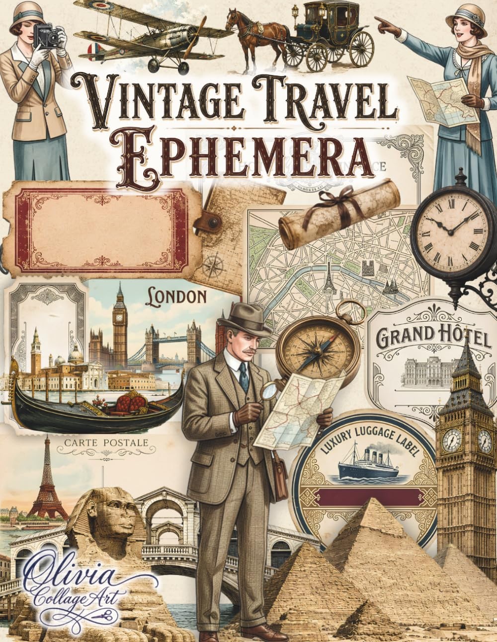 Vintage Travel Ephemera: Over 160 Ephemera Cut-Outs for Junk...