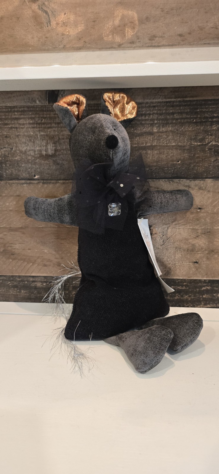 Vintage HTF Halloween Woof & Poof Witch Mouse Plush Shelf Sitter RARE 15\