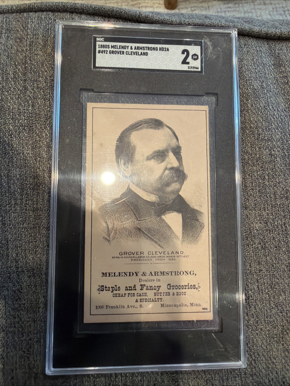 1880s Melendy & Armstrong HD2A Grover Cleveland SGC 2 Presidents 