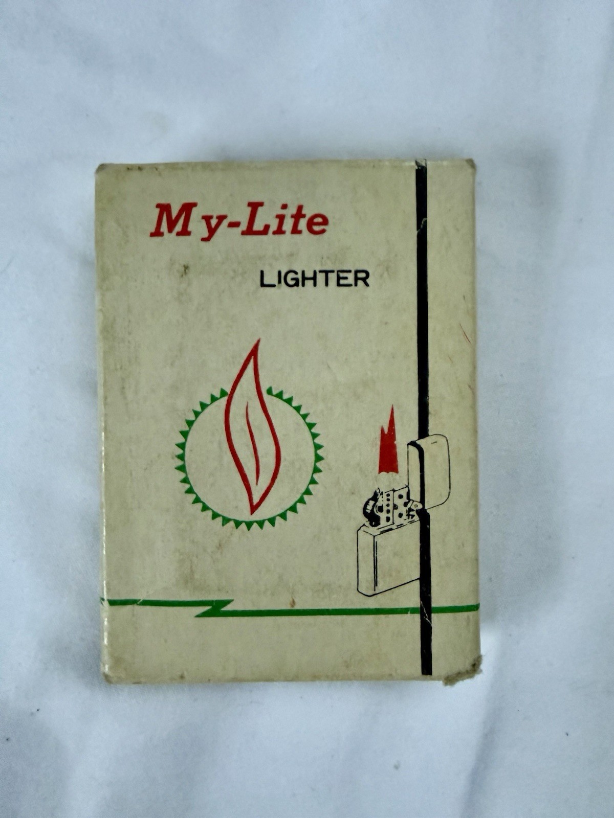 Vintage My-Lite Flip Top Lighter Chrome Silver Plain Plated With Original Box 