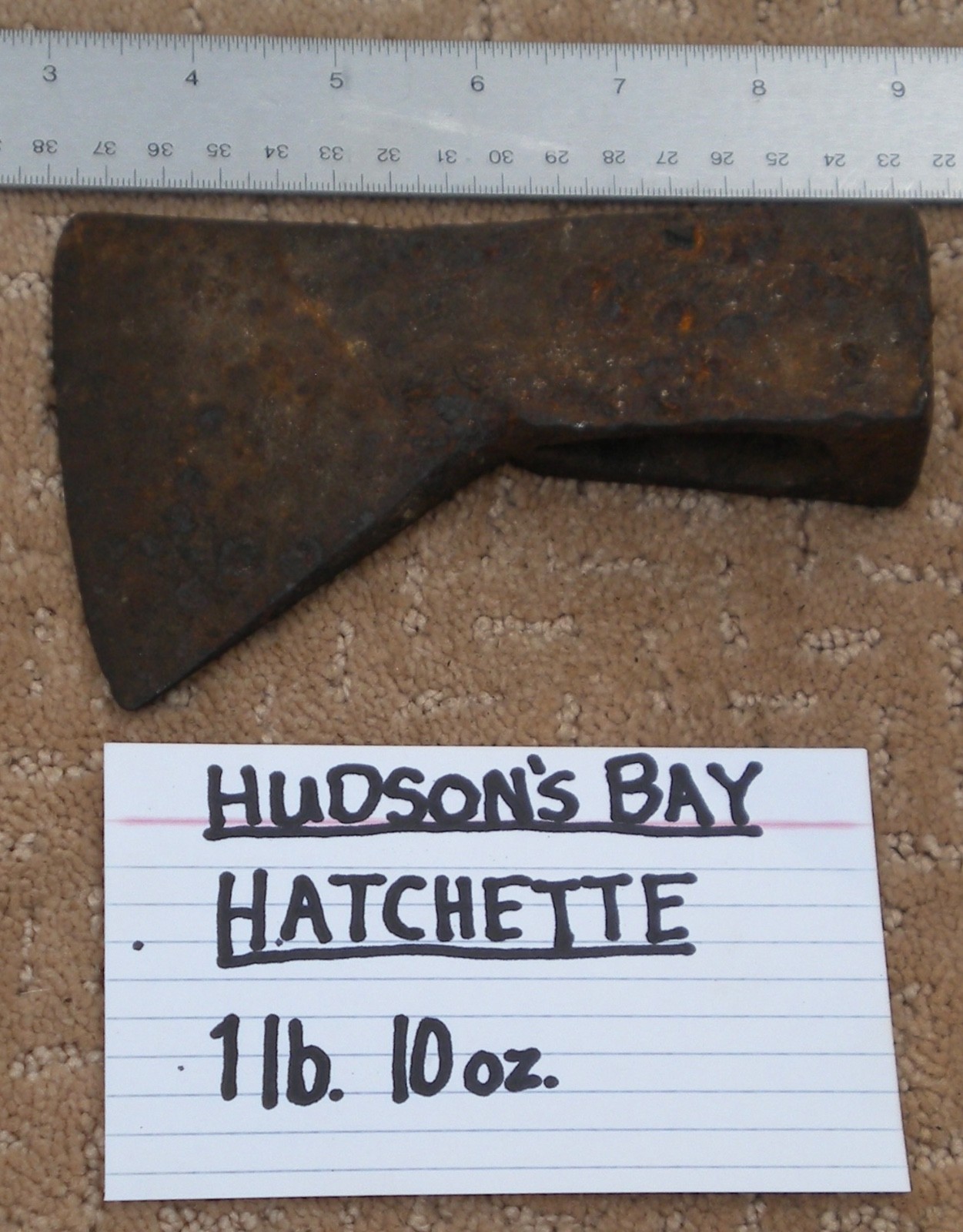Unmarked Hudson\'s Bay Co. Hatchet 1lb. 10oz. Antique Original Canada Used