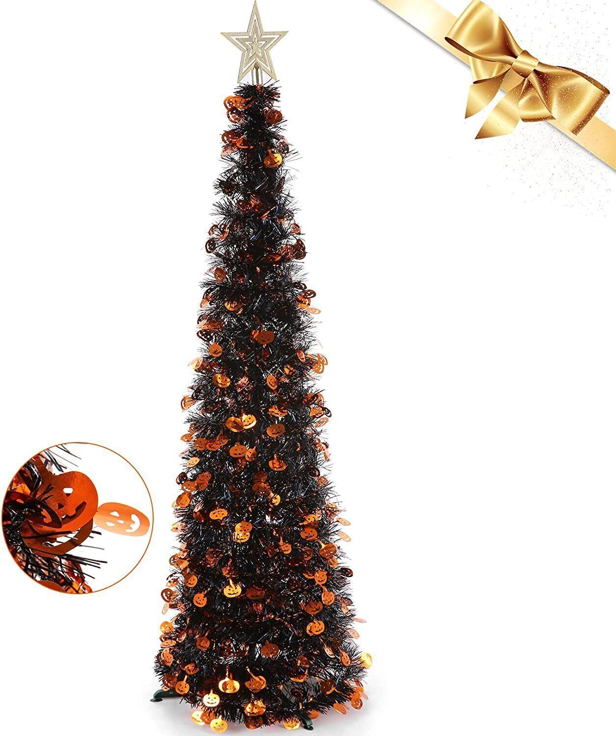 4/5/6/7FT Christmas Tree Artificial Tree Xmas Holiday Decorations w/ LED Lights.