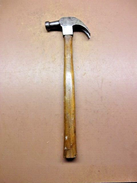 RARE Antique E.L. BROWN Cast Steel Curved Claw Hammer w/Orig. 12\