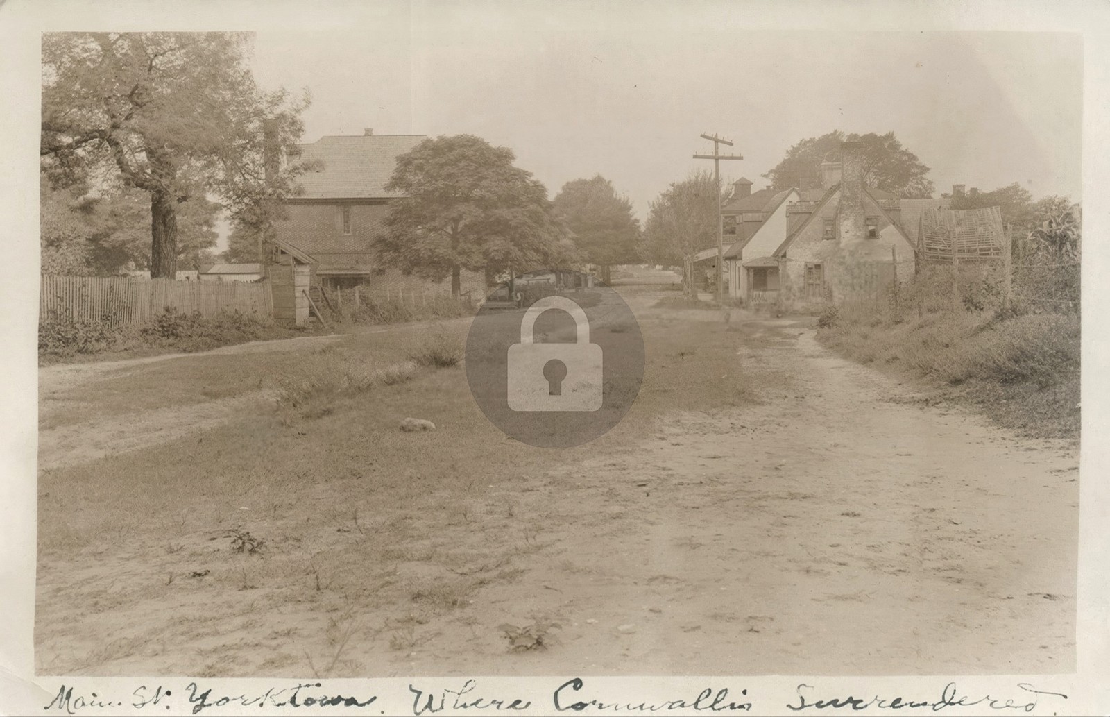 Main Street YORKTOWN VA Virginia Wait's RPPC Photo Postcard COPY