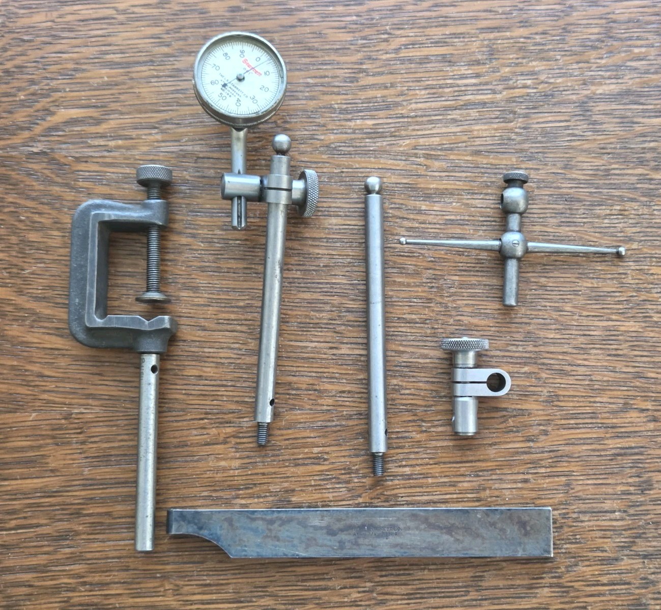 Starrett No. 196 Dial Indicator (no Dial Cover) w/Accessories Machinist Tools 