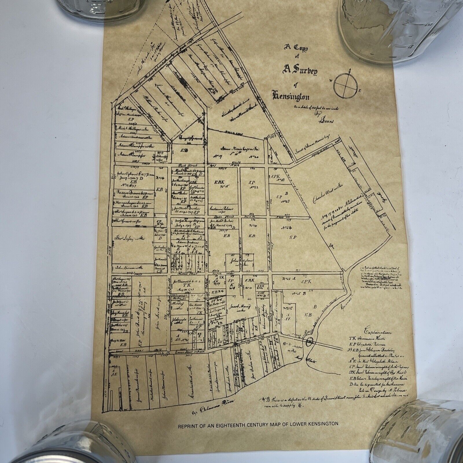 Historic Map Of Fishtown Lower Kensington Philadelphia Pennsylvania