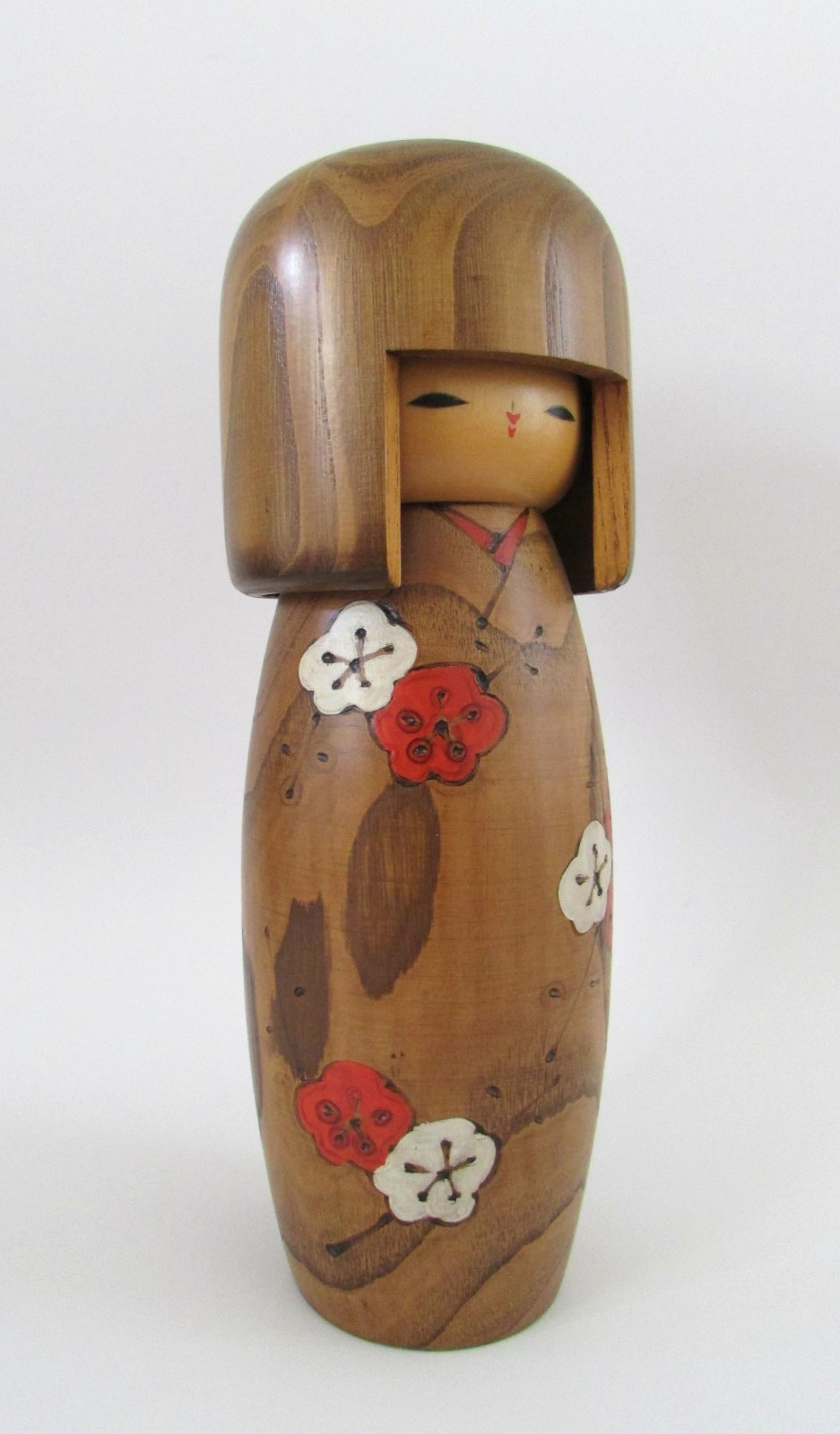 Mid Century Usaburo Okamoto Kokeshi Wood Doll Plum Blossom 10