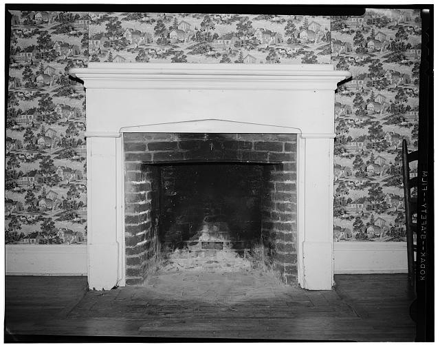 Photo:Muncie Kansas 1958 Moses Grinter House Fireplace Interior HABS